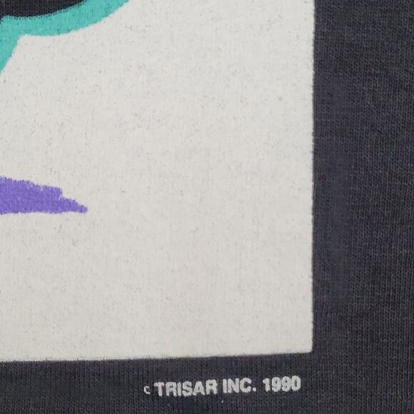 Vintage 1990 Hanes Shirt M/L 21x26 Black - Picture 10 of 12